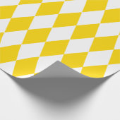 Extra grote gouden geel en witte Harlequin Cadeaupapier (Hoek)
