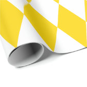 Extra grote gouden geel en witte Harlequin Cadeaupapier (Rol Hoek)