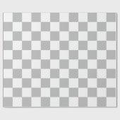 Extra grote grijze en witte cheques, pakpapier (Vlak)