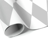 Extra grote grijze en witte harlequin cadeaupapier (Rol Hoek)