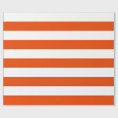 Extra grote, heldere Oranje en witte strepen Cadeaupapier (Vlak)