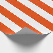 Extra grote, heldere Oranje en witte strepen Cadeaupapier (Hoek)