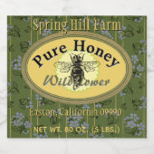 Extra grote honingpot en bijenkorf bier etiket (Enkel label)