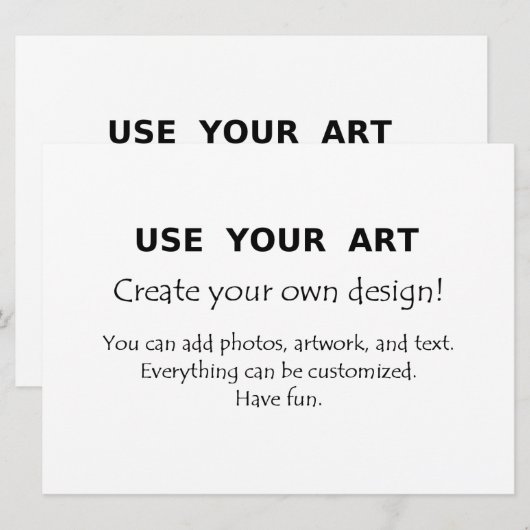 Extra grote jumbo ansichtkaarten uitnodigingen met (Voorkant / Achterkant)