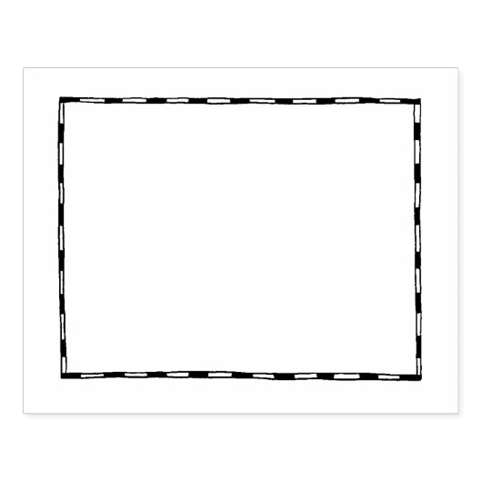 Extra grote kaart Border Rubber Stamp Rubberstempel (Afrduk)