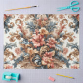 Extra grote kleurrijke barokke bloemendecoupage tissuepapier (Craft)