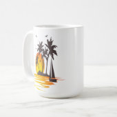 Extra grote koffie Mok met een mooi Uitzicht (Voorkant links)