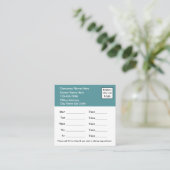 Extra grote medische afspraakkaarten verticaal vierkante visitekaartje (Staand voorkant)