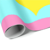 Extra grote patterned in baby blauw geel en roze cadeaupapier (Rol Hoek)