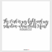Extra grote PSALM 27:1-Sticker Sticker (Vel)