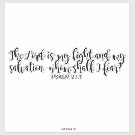 Extra grote PSALM 27:1-Sticker Sticker (Vel)