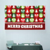 Extra Grote  Retro Kerstbomen en Bogen Spandoek (Beurs)