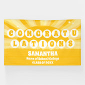 Extra grote Retro Sunshine 2025 Afstuderen Banner (Horizontaal)