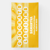Extra grote Retro Sunshine 2025 Afstuderen Banner (Verticaal)