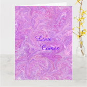 Extra grote romantische liefde roze wenskaart kaart (Gele Bloem)