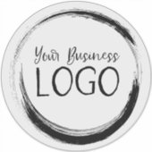 Extra grote ronde bedrijfslogo sticker (Voorkant)