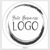 Extra grote ronde bedrijfslogo sticker (Vel)