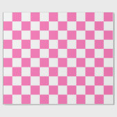 Extra grote roze en witte cheques die papier verpa (Vlak)