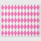 Extra grote roze en witte harlequin cadeaupapier (Vlak)