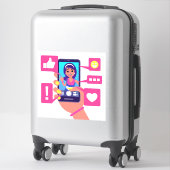 Extra grote Sticker van 14 x 14 inch / Huid (Koffer)
