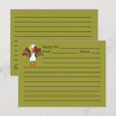 Extra grote Tucker Turkije Chef Recipcard Briefkaart (Voorkant / Achterkant)