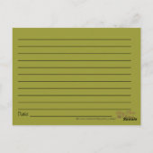 Extra grote Tucker Turkije Chef Recipcard Briefkaart (Achterkant)