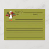 Extra grote Tucker Turkije Chef Recipcard Briefkaart (Voorkant)