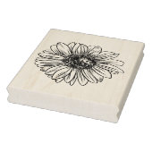 Extra grote zonnebloem bloesem Floral Rubberstempel (Stempel)