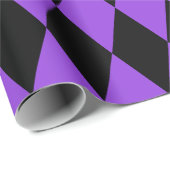 Extra grote zwarte en Paarse Harlequin Cadeaupapier (Rol Hoek)