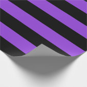 Extra grote zwarte en Paarse strepen Cadeaupapier (Hoek)