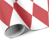 Extra grote zwarte rode en witte harlequin cadeaupapier (Rol Hoek)