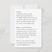 Extra Info - Aangepaste namen Modern Black RSVP Kaartje (Achterkant)