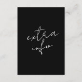 Extra Info Details Stijlvolle moderne aangepaste n RSVP Kaartje (Voorkant)