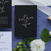 Extra Info Details Stijlvolle moderne aangepaste n RSVP Kaartje