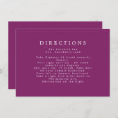 Extra info over Paarse bruiloft Informatiekaartje (Voorkant / Achterkant)