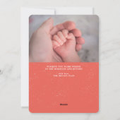 Extra Joy Foto Red Holiday Geboorteaankondiging Feestdagenkaart (Achterkant)