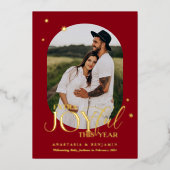 Extra Joyful Pregnancy Aankondiging Kerst Kaart (Voorkant)