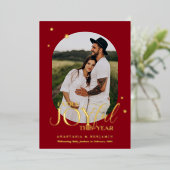 Extra Joyful Pregnancy Aankondiging Kerst Kaart (Staand Voorkant)