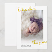 extra kerstgroet dit jaar aankondiging kerstkaart (Voorkant / Achterkant)