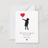 Extra kleine kinder eenvoudige valentijnen notitiekaartje (Voorkant)