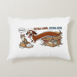 Extra Lange Extra Schattige Dachshond Accent Kussen