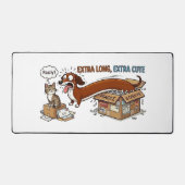 Extra Lange Extra Schattige Dachshond Bureaumat (Voorkant)