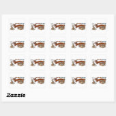 Extra Lange Extra Schattige Dachshond Vierkante Sticker (Vel)