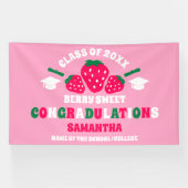 Extra Large Strawberry 2026 Graduation Party Spandoek (Horizontaal)
