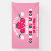 Extra Large Strawberry 2026 Graduation Party Spandoek (Verticaal)