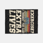 Extra levens Funny Video Game Controller Retro Gam Fleece Deken (Voorkant (Horizontaal))