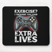 Extra levens Funny Video Game Controller Retro Gam Muismat (Voorkant)