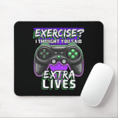 Extra levens Funny Video Game Controller Retro Gam Muismat (Met muis)