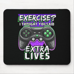 Extra levens Funny Video Game Controller Retro Gam Muismat