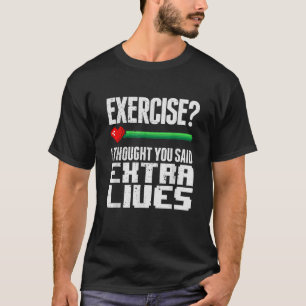 Extra levens Funny Video Game Controller Retro Gam T-shirt